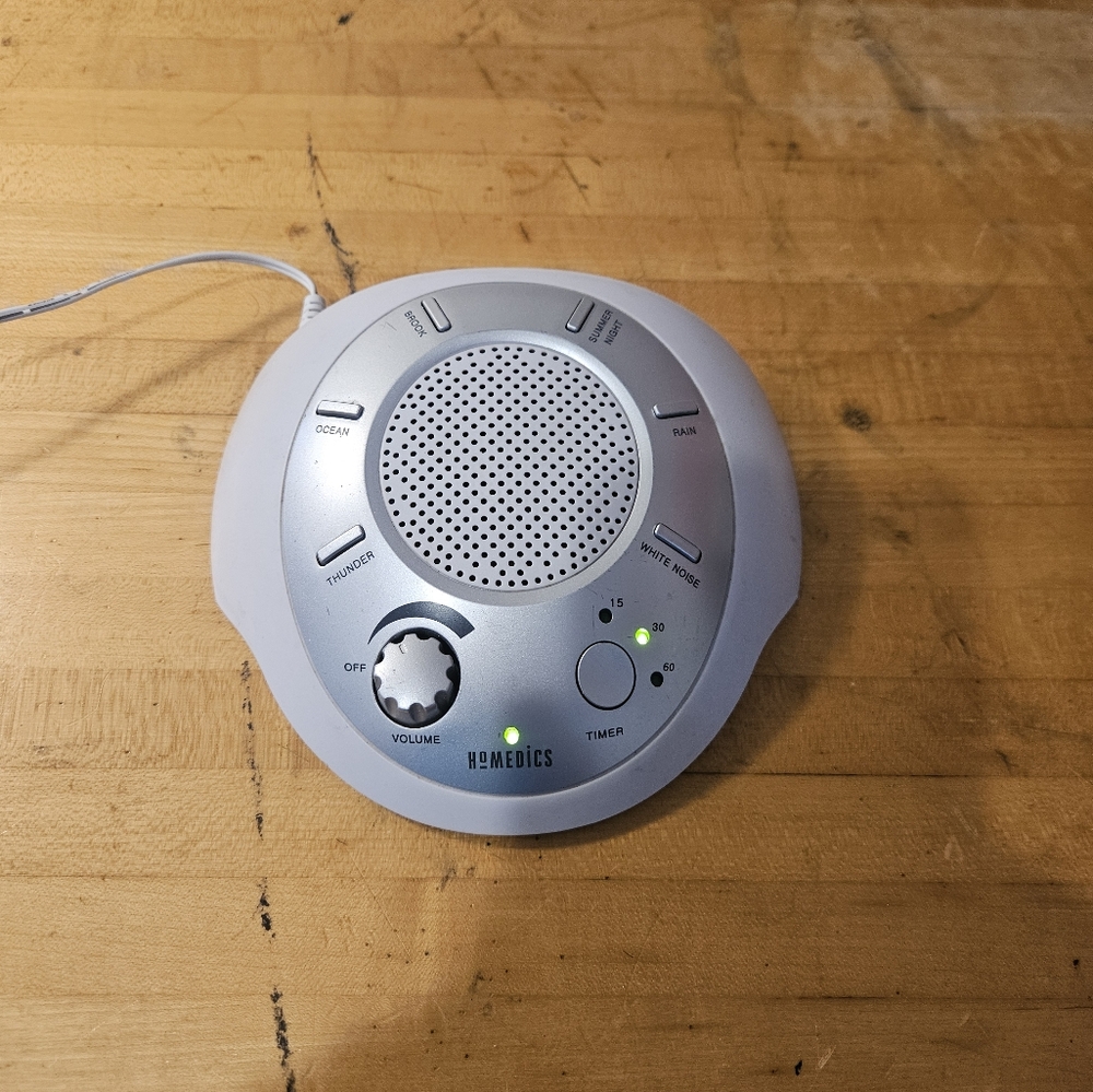 HoMedics Sound Spa Sleep Machine SS-2000A With Cord&Battery Option- Tested&Works